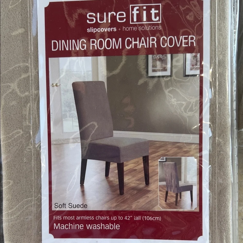 Sure Fit Soft Suede Chair Cover in Beige 4 pc brand new in package never opened